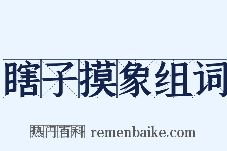 瞎子摸象组词是什么意思的图片